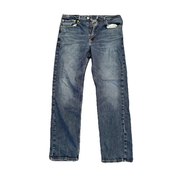 Levi's 505 Men's Jeans 34x32, Blue, Regular Fit, Straight Leg # 374 - Picture 1 of 3